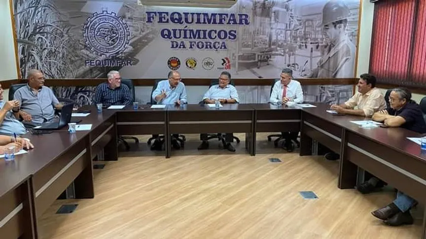Diretores do Sindicato dos Papeleiros participaram de encontro com o ex-governador Alckmin