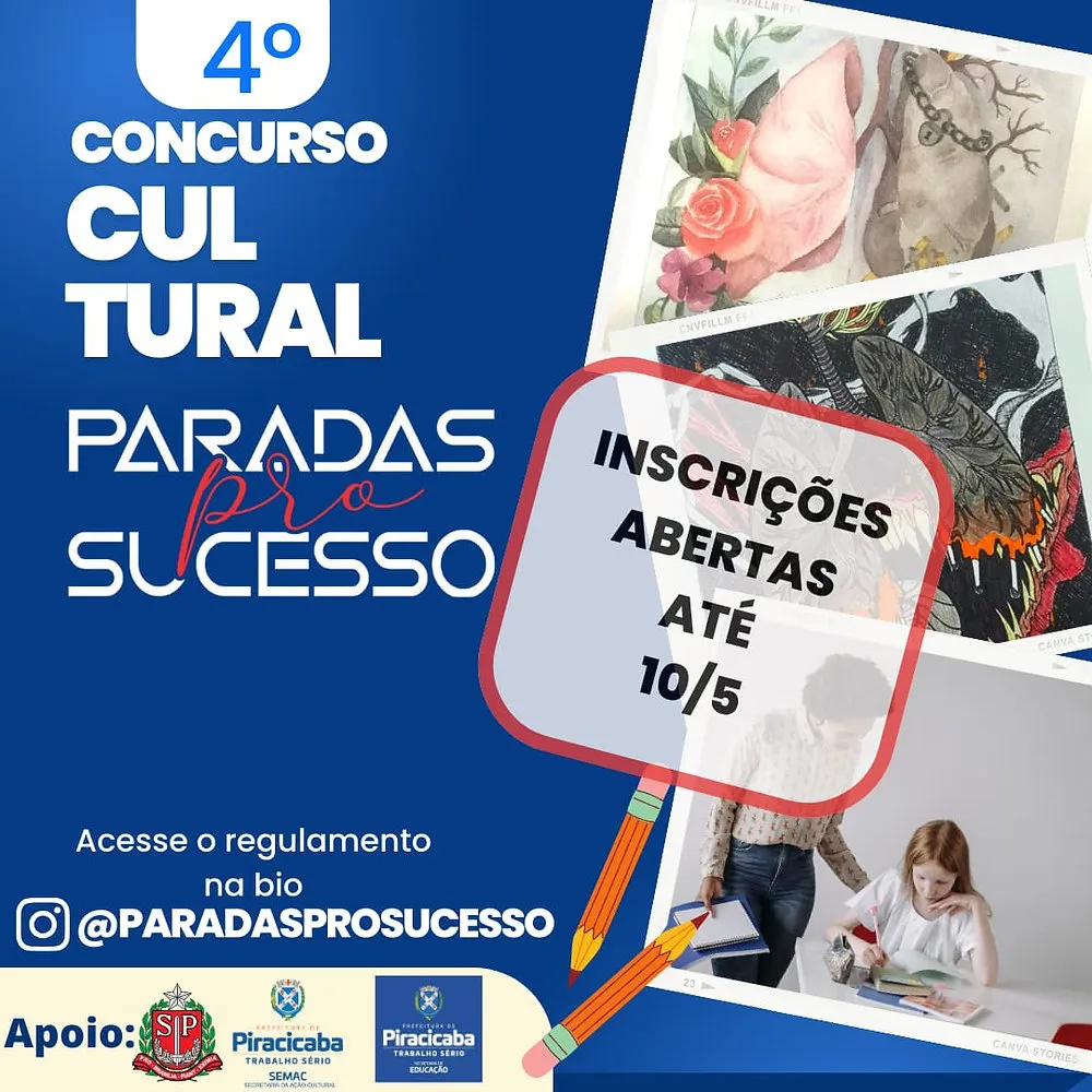 Piracicaba (SP): inscrições para o 4º Concurso Paradas pro Sucesso encerram-se no dia 10 de maio