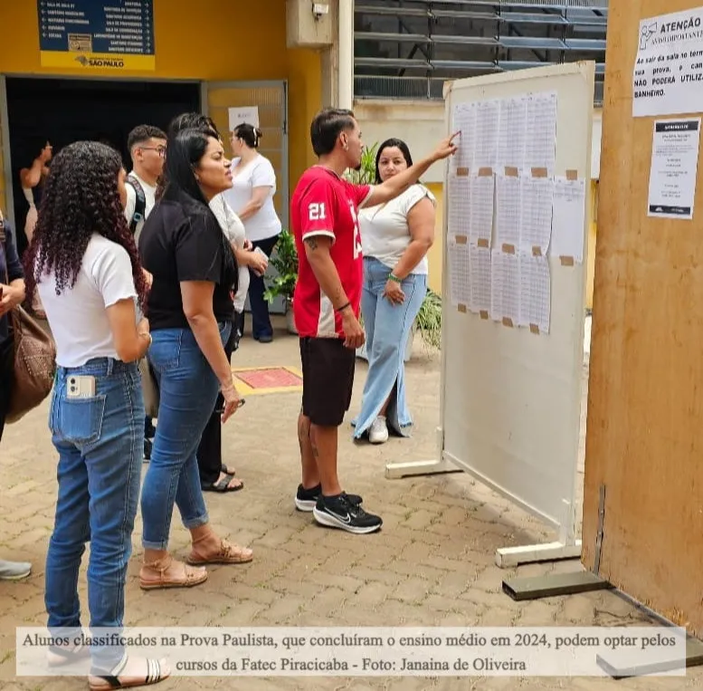 Vestibular Fatec Piracicaba para o 2º semestre de 2025 está com inscrições abertas até dia 6 de junho