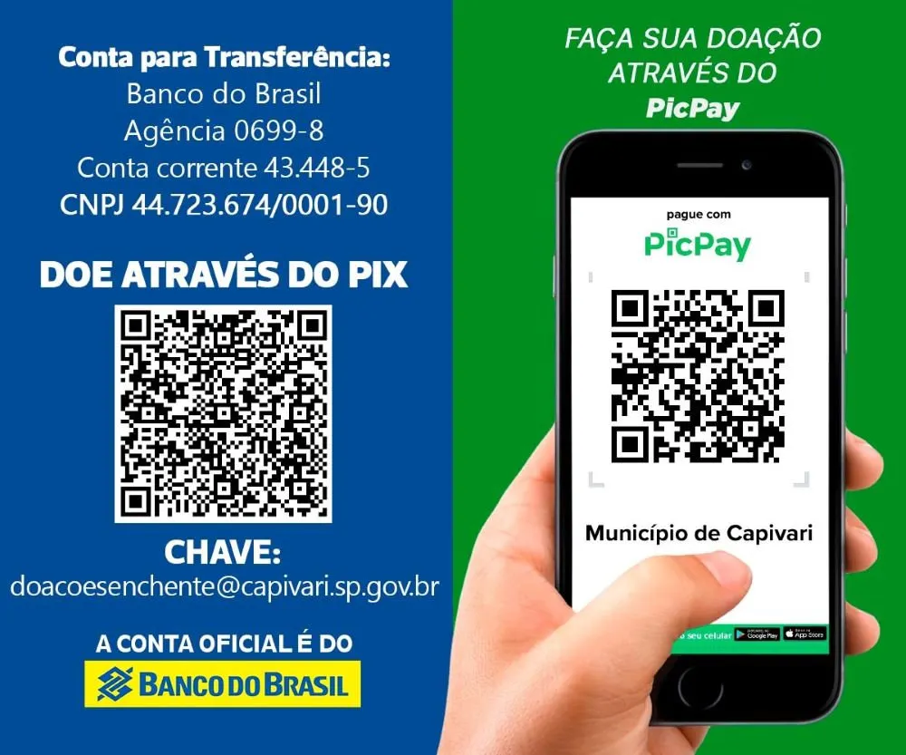 Capivari (SP): Secretaria de Finanças reforça formas de doação a pessoas afetadas pelas enchentes