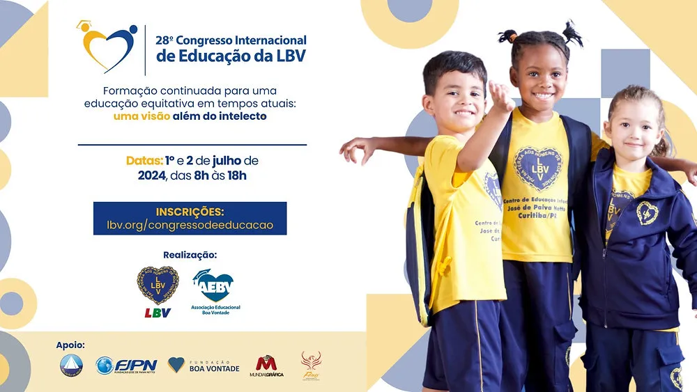 Equidade educacional: Congresso de Educação da LBV será nos dias 1º e 2 de julho, em São Paulo