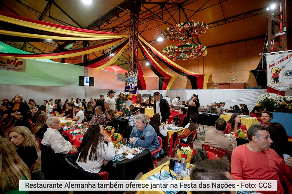 Instituições da Festa das Nações de Piracicaba disponibilizam convites para jantar na 40ª edição