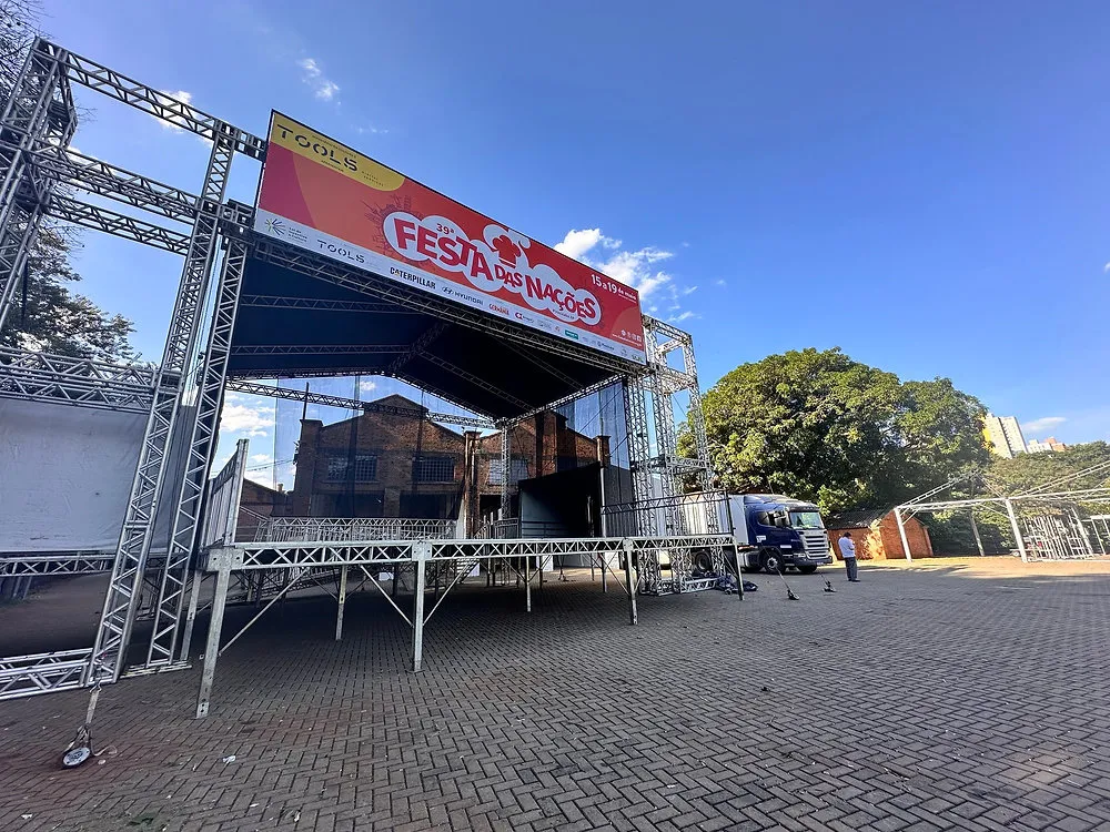 Piracicaba (SP): estrutura para a 39ª Festa das Nações começa a ser montada no Engenho Central