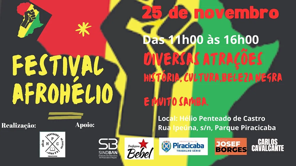 Piracicaba (SP): Escola Hélio Penteado de Castropromove o “Afrohélio”, neste sábado (25)