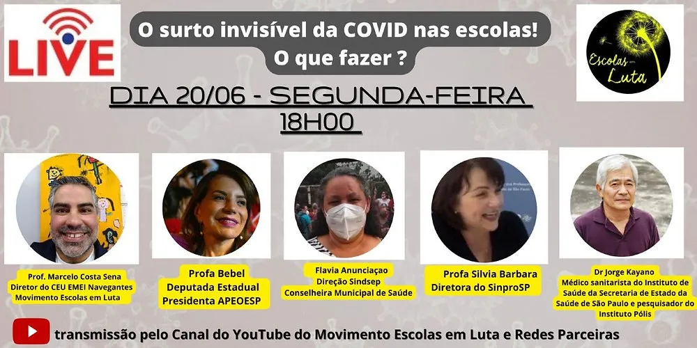 Deputada Bebel participa de debate on-line sobreo surto invisível da Covid nas escolas