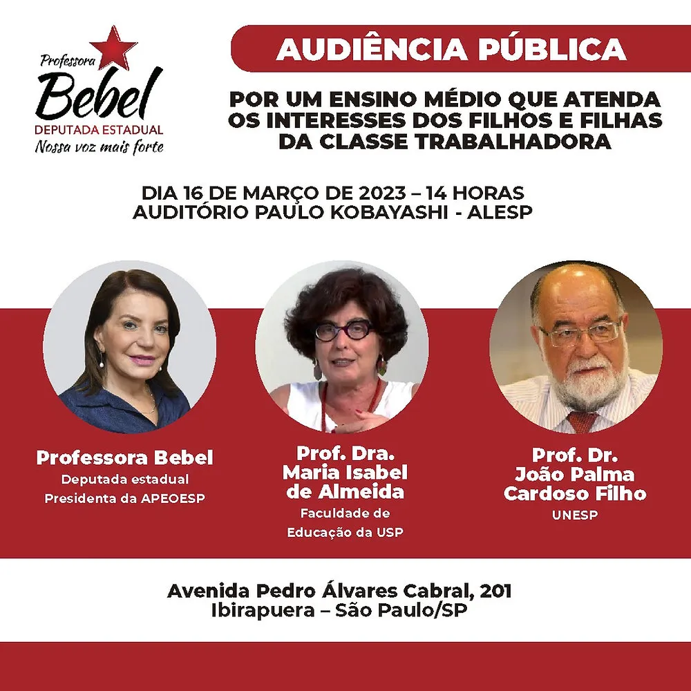 Deputada Bebel promoverá audiência pública para pressionar pela revisão do novo ensino médio