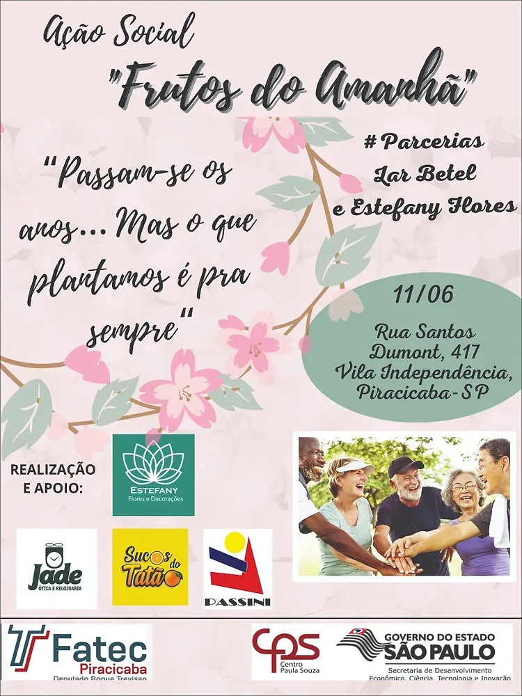 Ação social: alunos da Fatec realizam oficina de horta e jardim no Lar Betel em Piracicaba (SP)